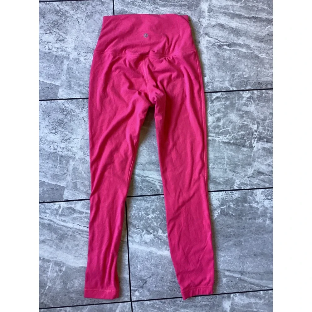 Lululemon Align High Rise Pant 25 Pink Nulu Yoga Leggings Size 4 LW5CTCS